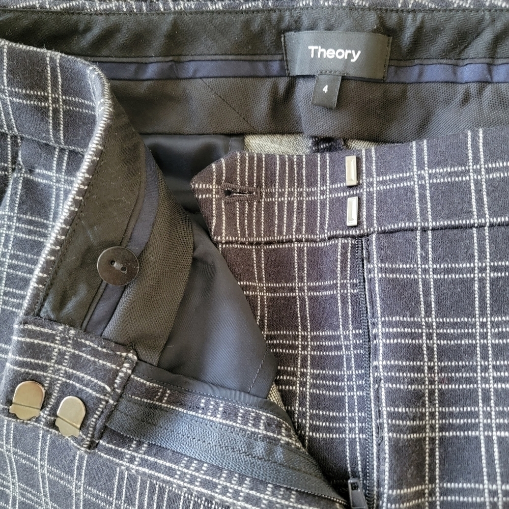 Theory Testra 2B Navy Structured Ankle Pants - Size 4 - Picture 3 of 4